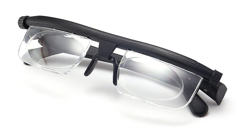 Close-up of eyeglass lenses.